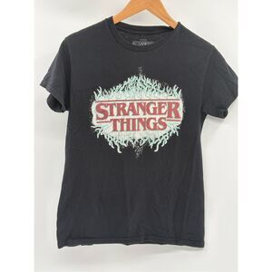 Stranger Things T Shirt Glow‎ Black Women Small Short Sleeve Netflix